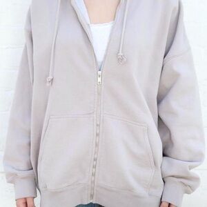 light grey zip hoodie